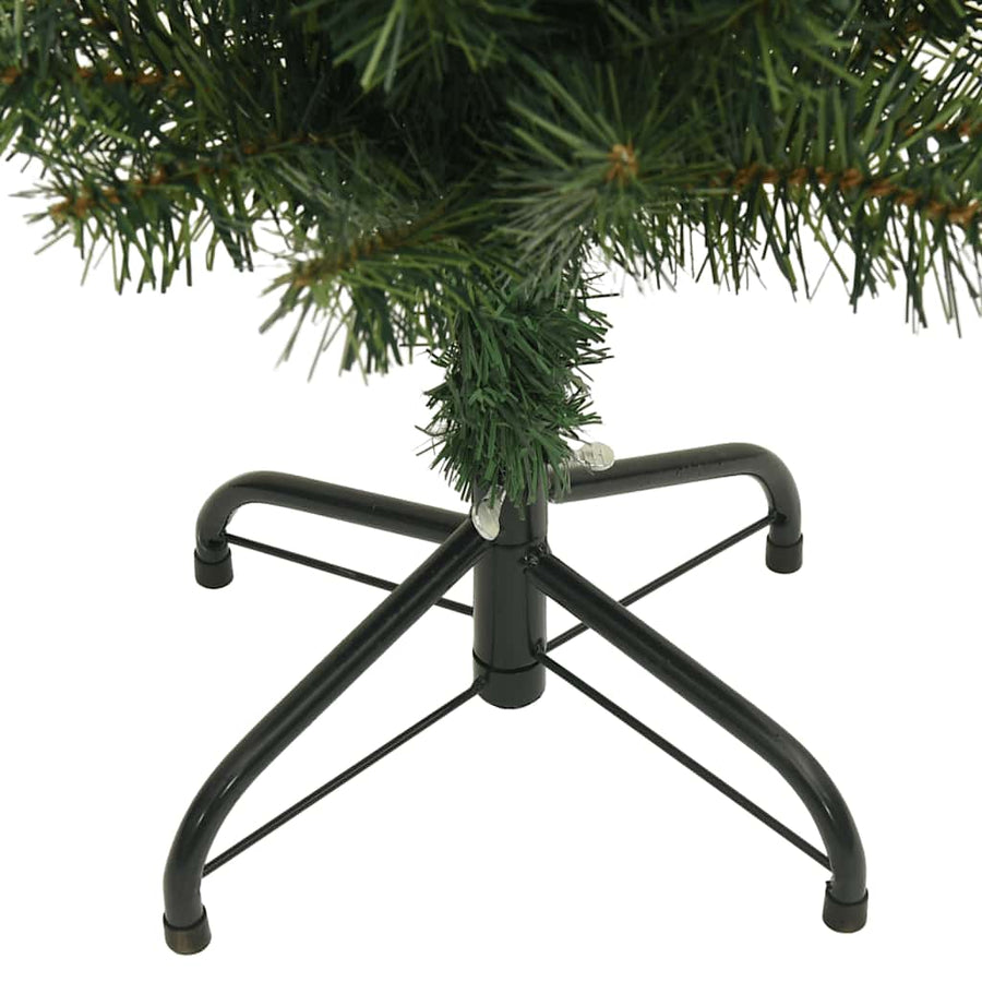 Kunstkerstboom met standaard smal 240 cm PVC groen