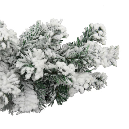 Kerstslinger Met Sneeuw Pvc Groen 10 m