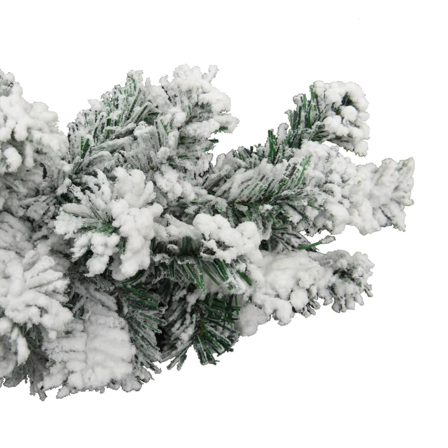 Kerstslinger Met Sneeuw Pvc Groen 10 m