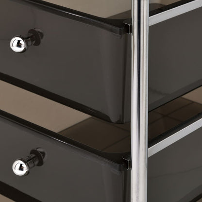Opbergtrolley Met Lades Mobiel Kunststof 4 Zwart