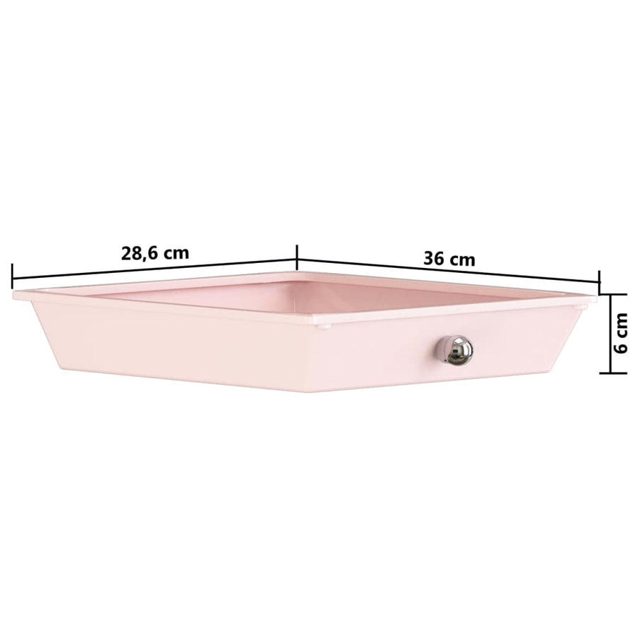Opbergtrolley met 10 lades mobiel kunststof ombre roze Roze