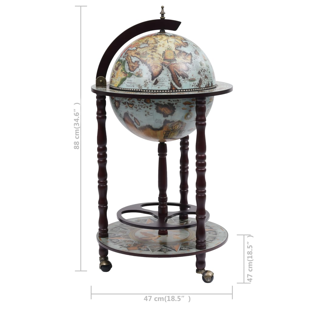 Globebar eucalyptushout blauw Blauw en bruin