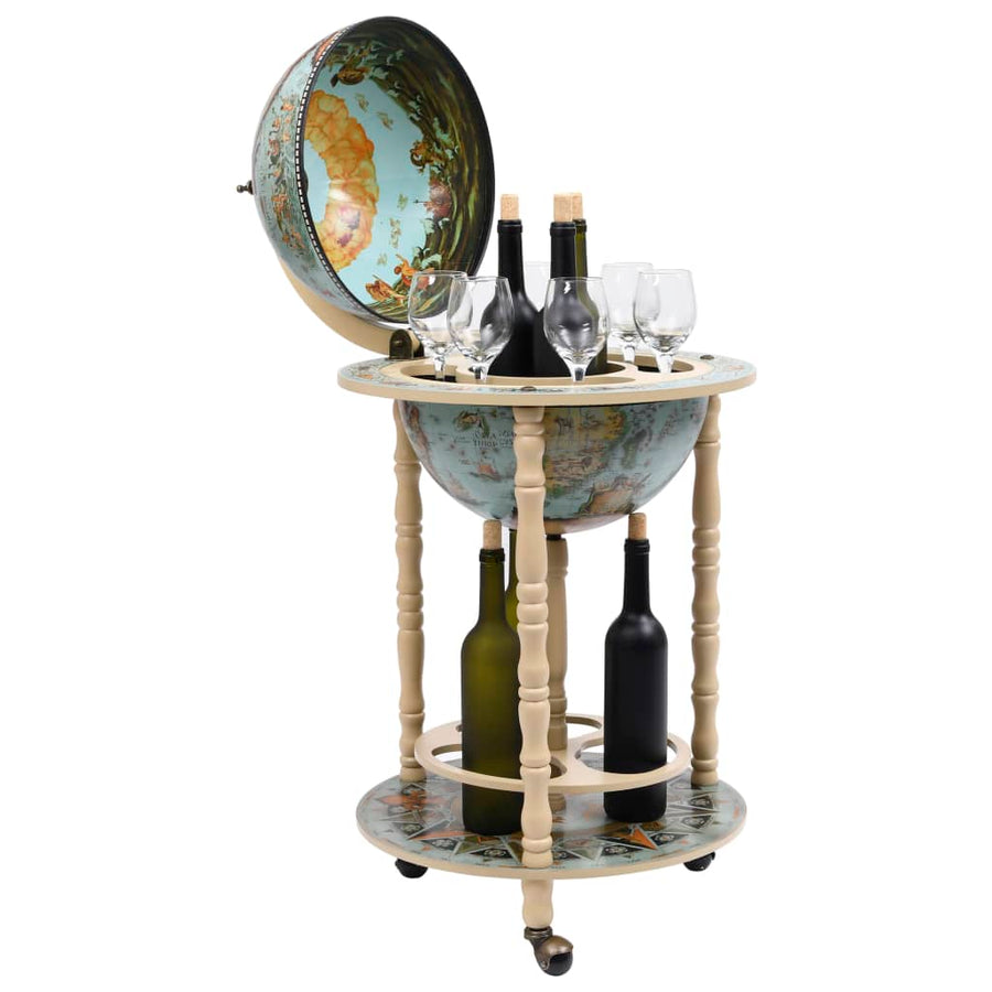 Globebar Eucalyptushout Blauw en wit