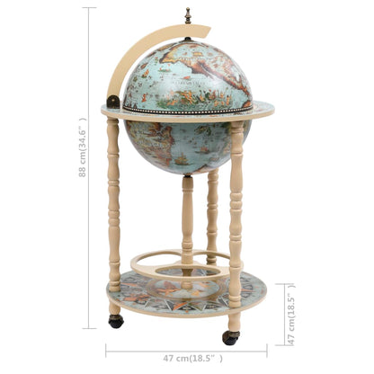 Globebar Eucalyptushout Blauw en wit