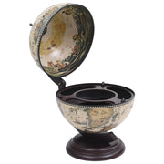 Globebar tafelmodel eucalyptushout 38x33x48 cm wit