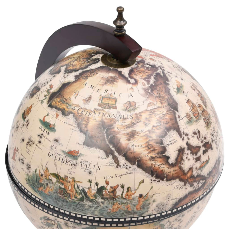 Globebar Tafelmodel Eucalyptushout Wit en bruin