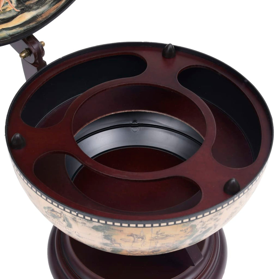 Globebar Tafelmodel Eucalyptushout Wit en bruin