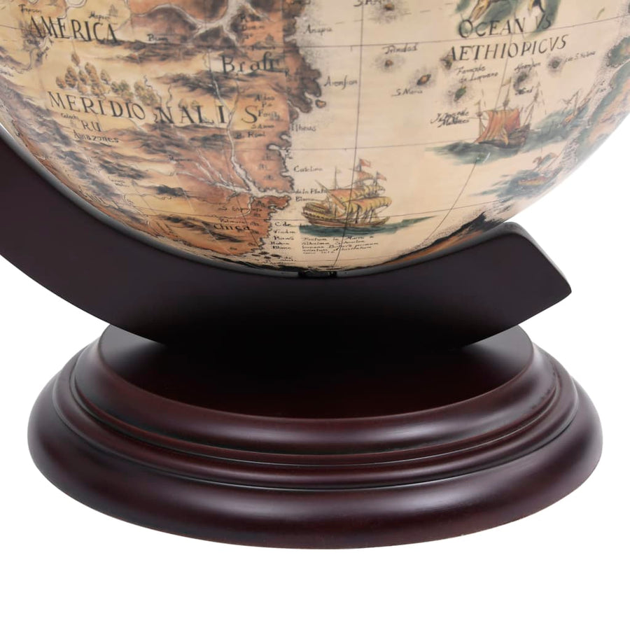 Globebar Tafelmodel Eucalyptushout Wit en bruin
