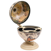 Globebar tafelmodel 38x33x48 cm eucalyptushout wit
