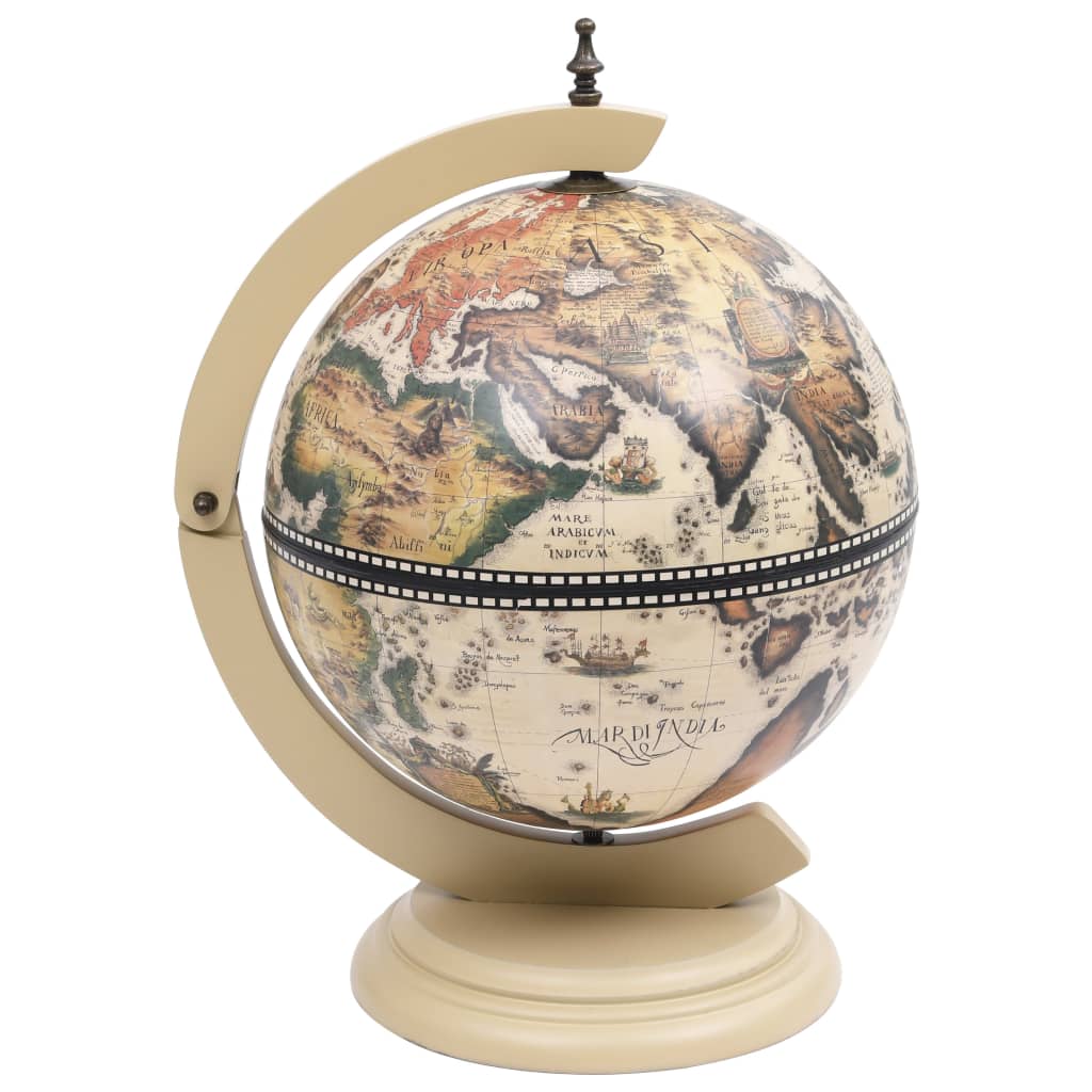 Globebar Tafelmodel Eucalyptushout Wit