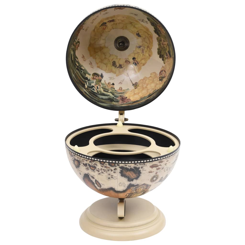 Globebar Tafelmodel Eucalyptushout Wit