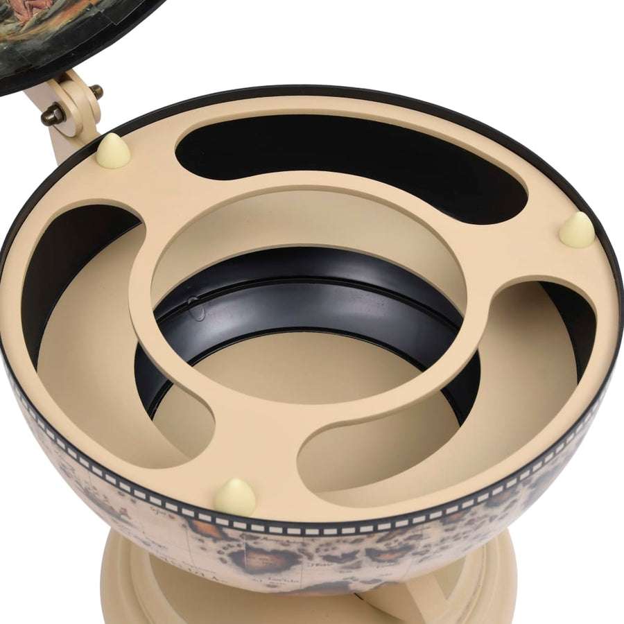 Globebar Tafelmodel Eucalyptushout Wit