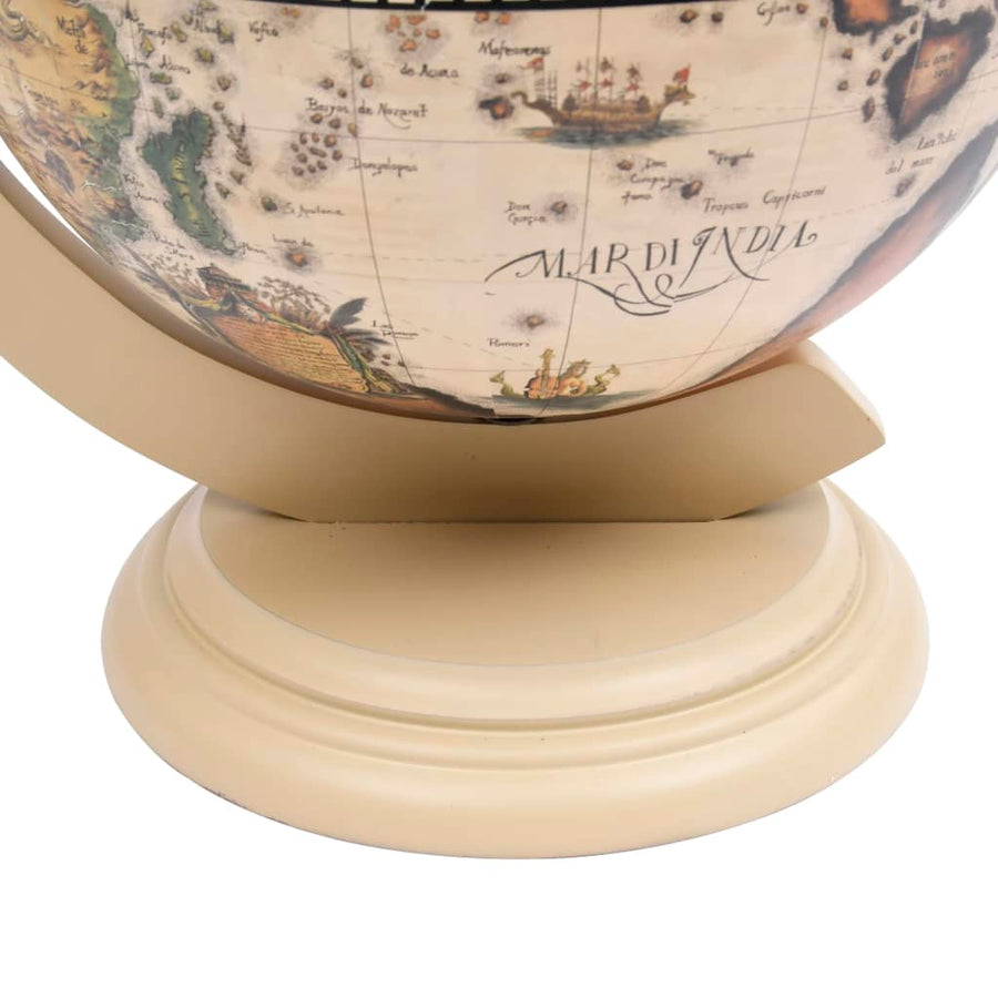 Globebar Tafelmodel Eucalyptushout Wit