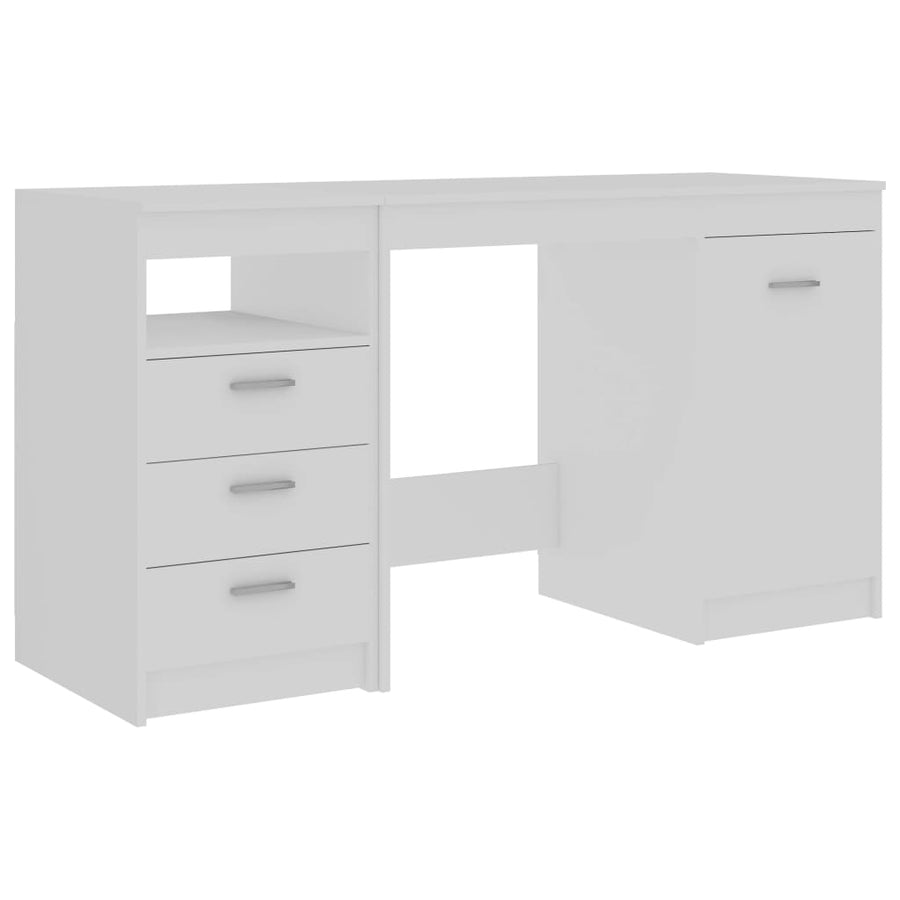 Bureau 140X50X76 Cm Bewerkt Hout Wit