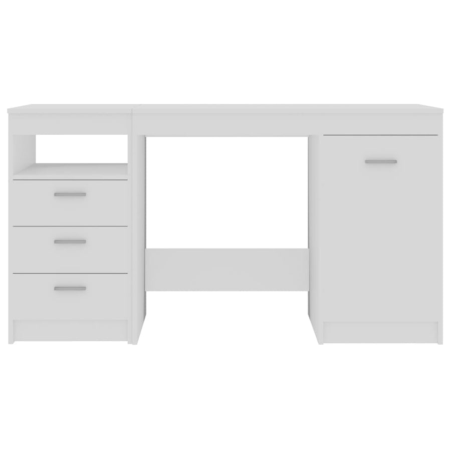 Bureau 140X50X76 Cm Bewerkt Hout Wit