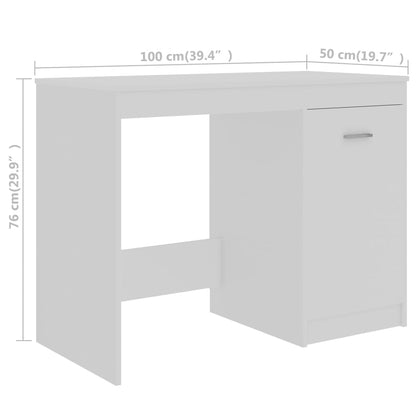Bureau 140X50X76 Cm Bewerkt Hout Wit