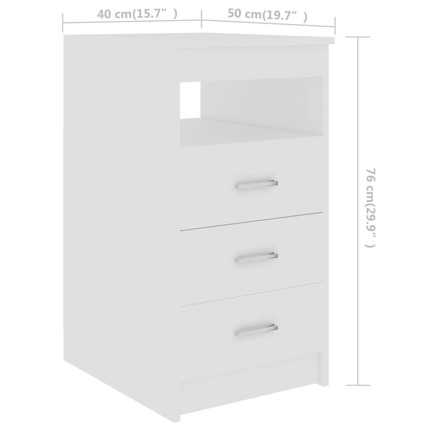 Bureau 140X50X76 Cm Bewerkt Hout Wit