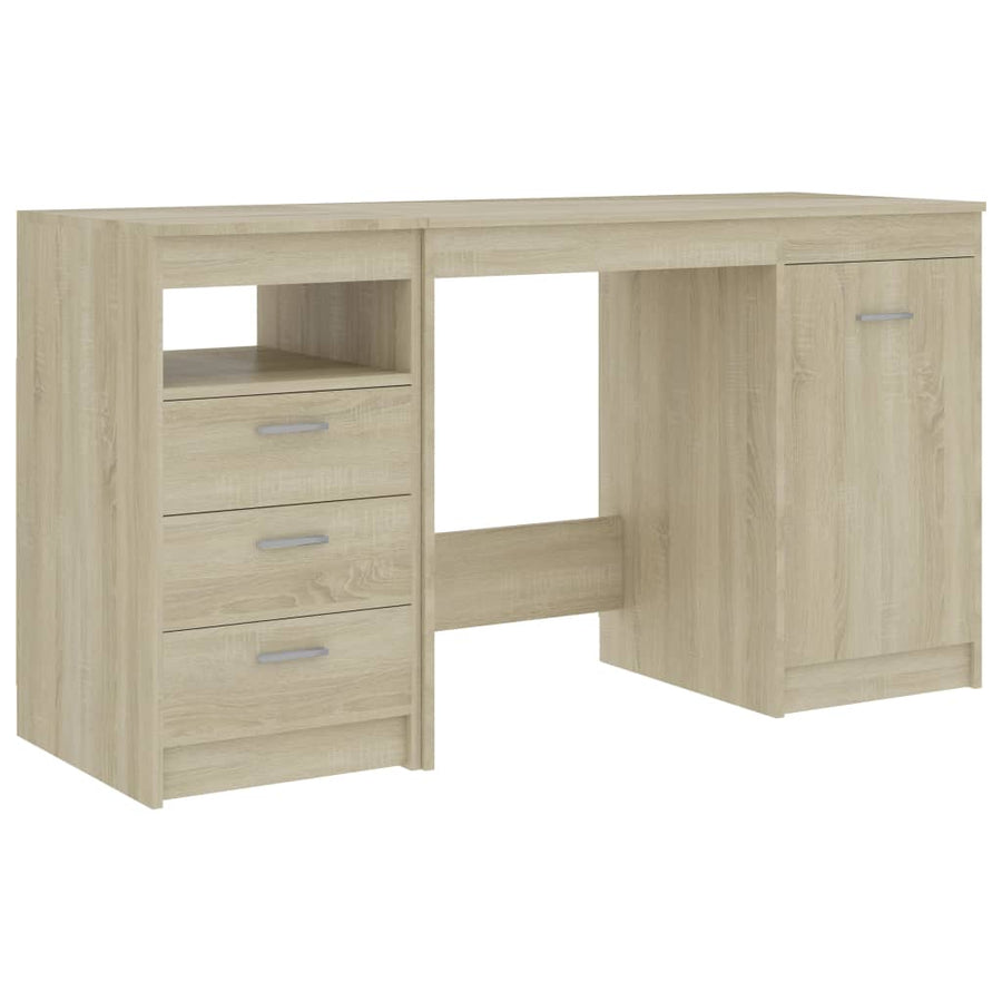 Bureau 140x50x76 cm spaanplaat sonoma eikenkleurig Sonoma eiken