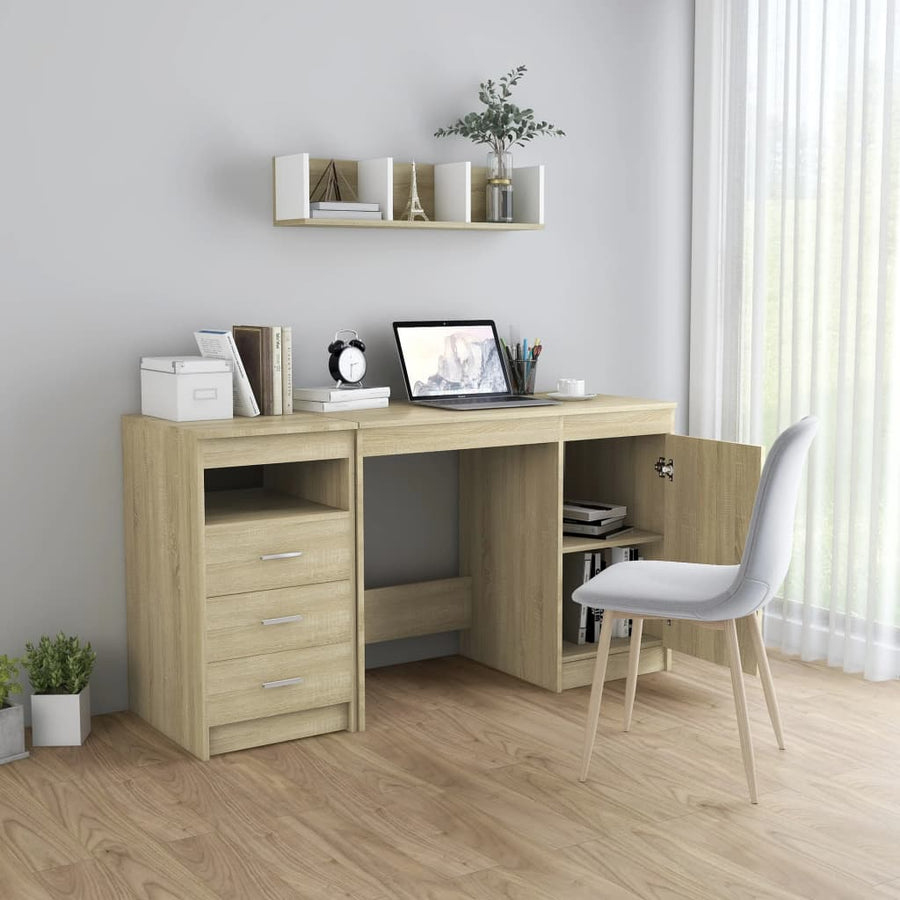 Bureau 140x50x76 cm spaanplaat sonoma eikenkleurig Sonoma eiken