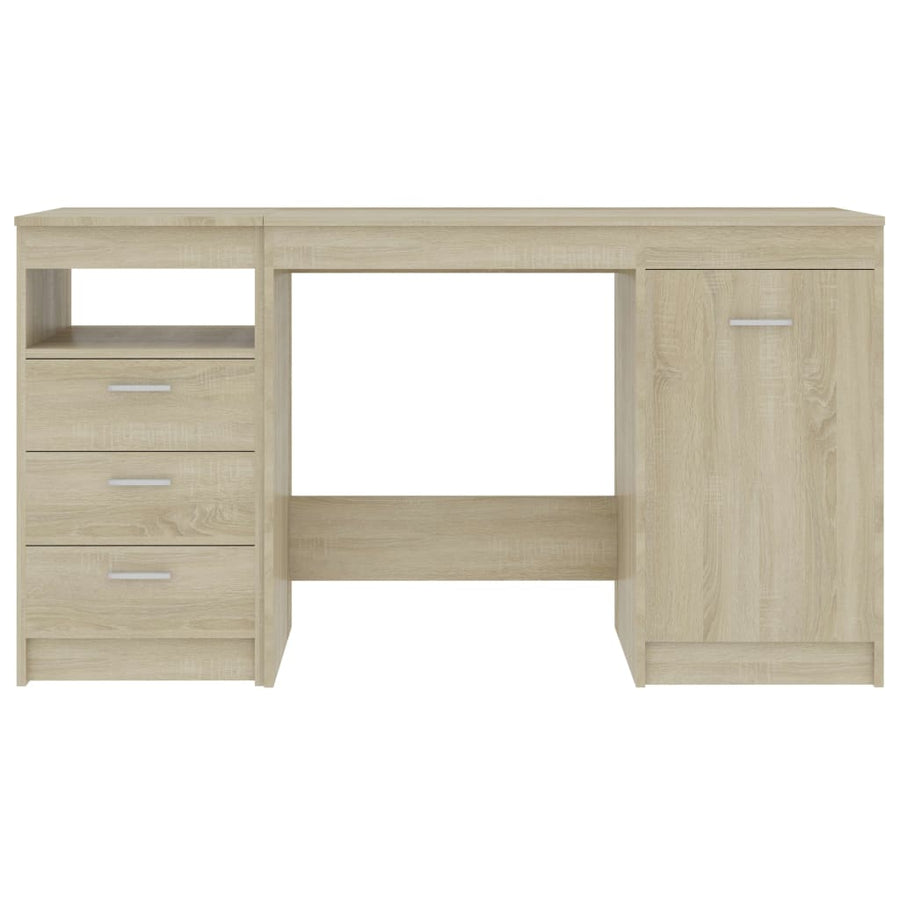 Bureau 140x50x76 cm spaanplaat sonoma eikenkleurig Sonoma eiken