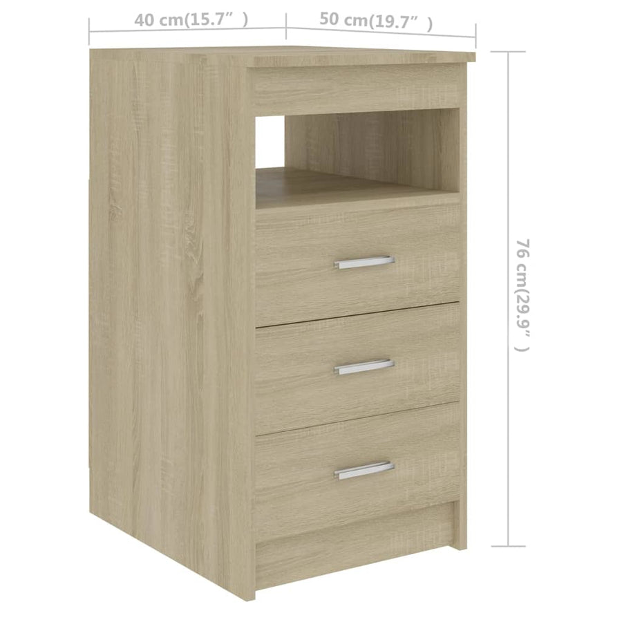 Bureau 140x50x76 cm spaanplaat sonoma eikenkleurig Sonoma eiken
