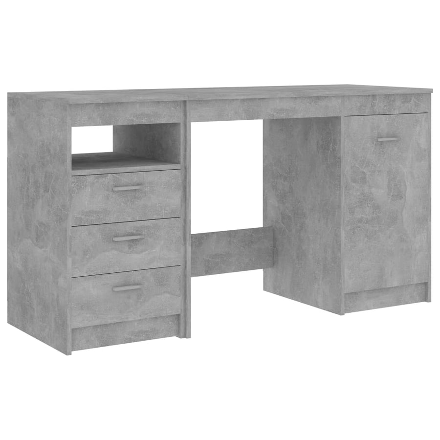 Bureau 140x50x76 cm spaanplaat betongrijs Betongrijs