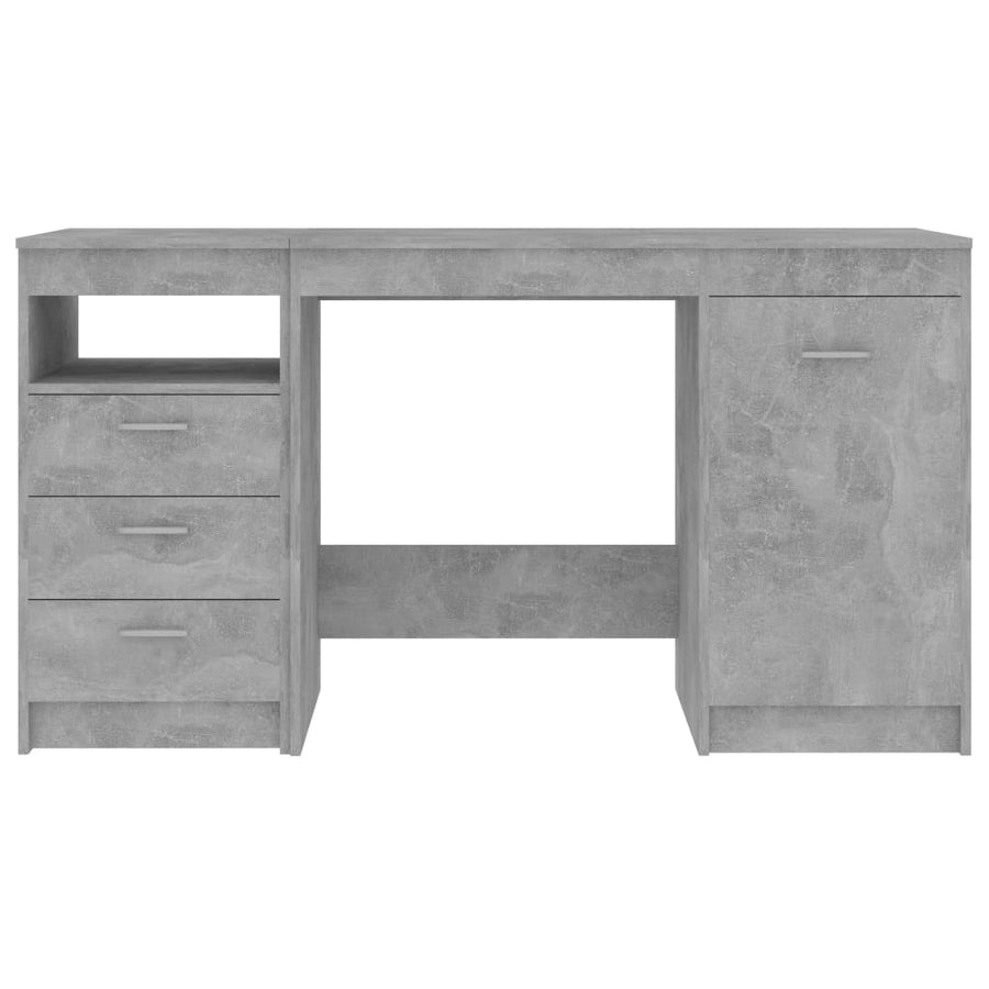 Bureau 140x50x76 cm spaanplaat betongrijs Betongrijs
