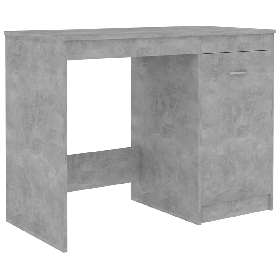Bureau 140x50x76 cm spaanplaat betongrijs Betongrijs