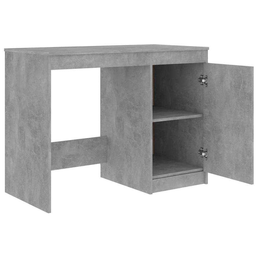 Bureau 140x50x76 cm spaanplaat betongrijs Betongrijs