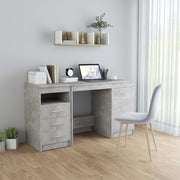 Bureau 140x50x76 cm spaanplaat betongrijs