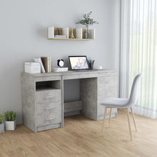 Bureau 140x50x76 cm spaanplaat betongrijs Betongrijs