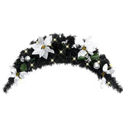 Kerstboog 90 cm LED zwart PVC