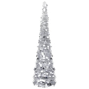 Kunstkerstboom pop-up 150 cm PET zilver