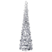 Pop-up kerstboom 180 cm zilver PET