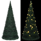 Kunstkerstboom Met Led Pop-Up 210 Cm Groen 210 x 83 cm