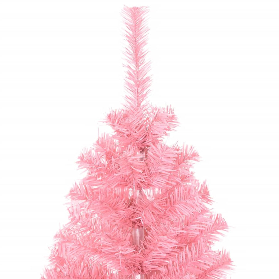 Kunstkerstboom met standaard 150 cm PVC roze