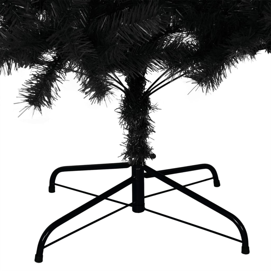Kunstkerstboom met standaard 180 cm PVC zwart