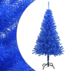 Kunstkerstboom met standaard 150 cm PVC blauw