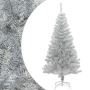 Kunstkerstboom 150 cm zilver met standaard
