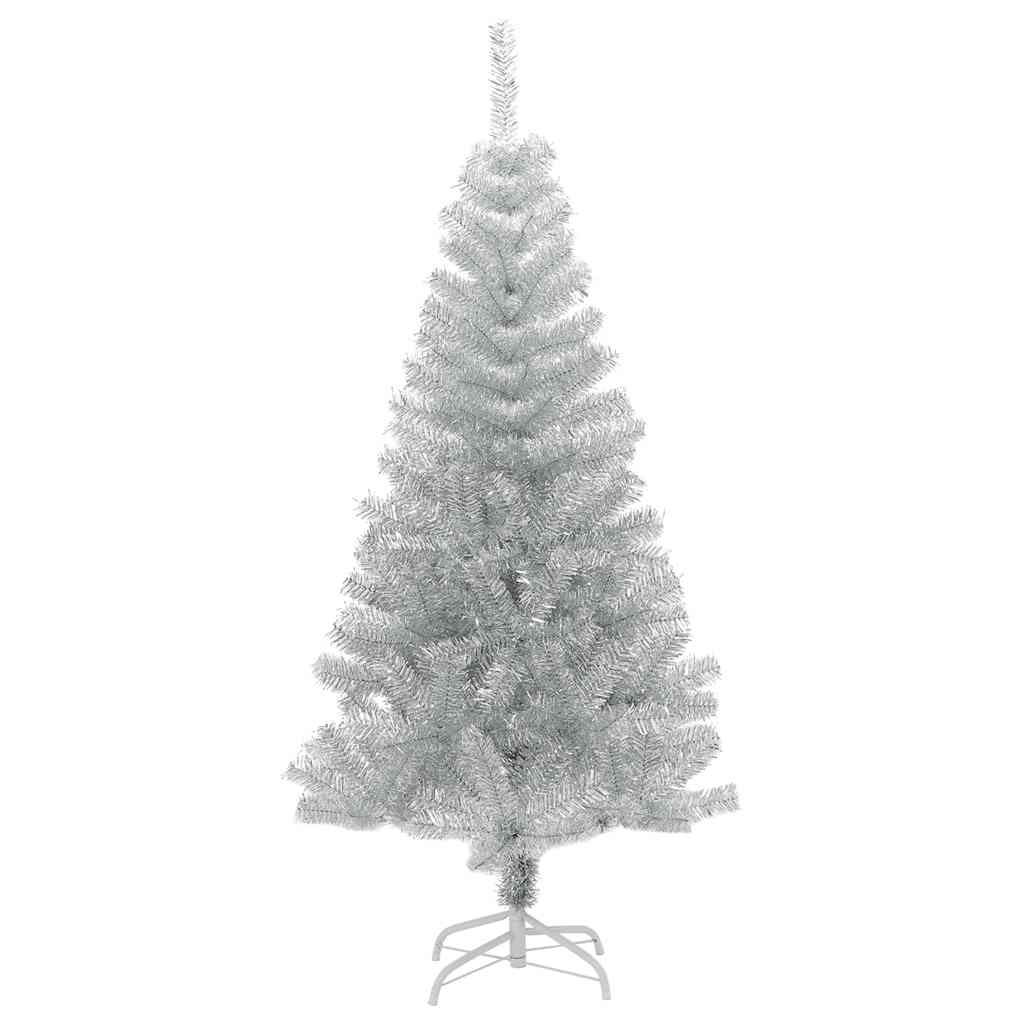 Kunstkerstboom Met Standaard 150 Cm Pet Kleurig Zilver 150 x 80 cm