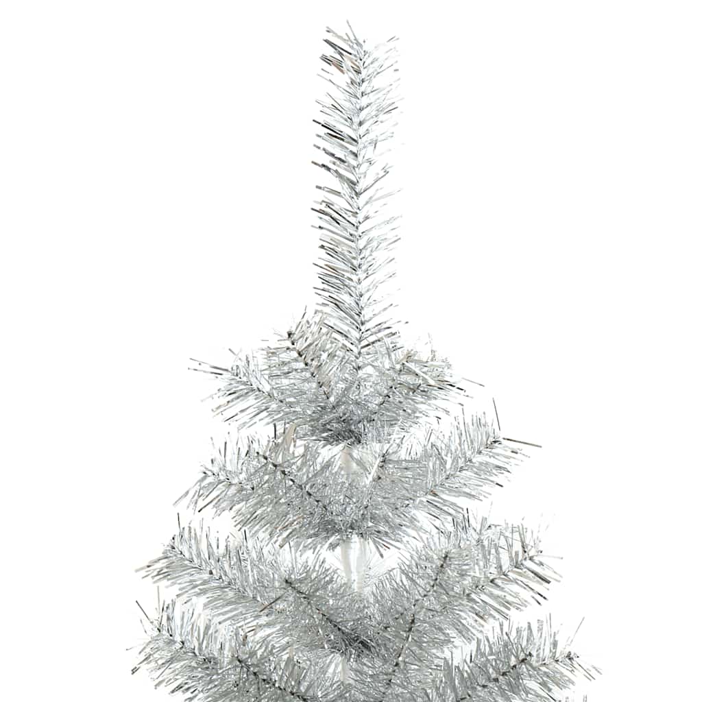 Kunstkerstboom Met Standaard 150 Cm Pet Kleurig Zilver 150 x 80 cm