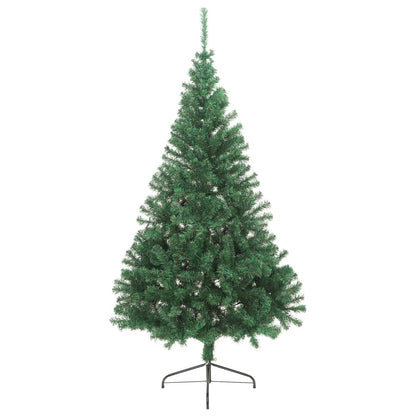Kunstkerstboom met standaard half 180 cm PVC groen