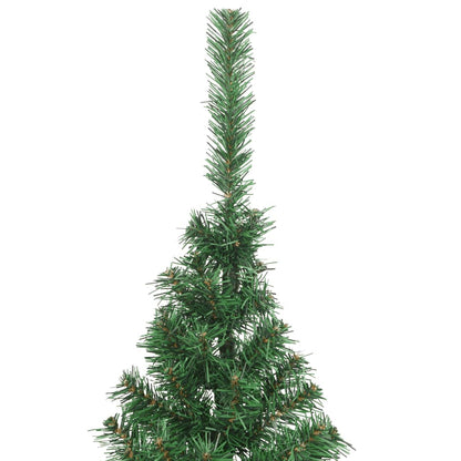 Kunstkerstboom met standaard half 180 cm PVC groen