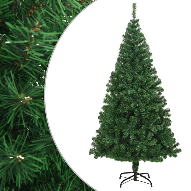 Kunstkerstboom met dikke takken 210 cm PVC groen