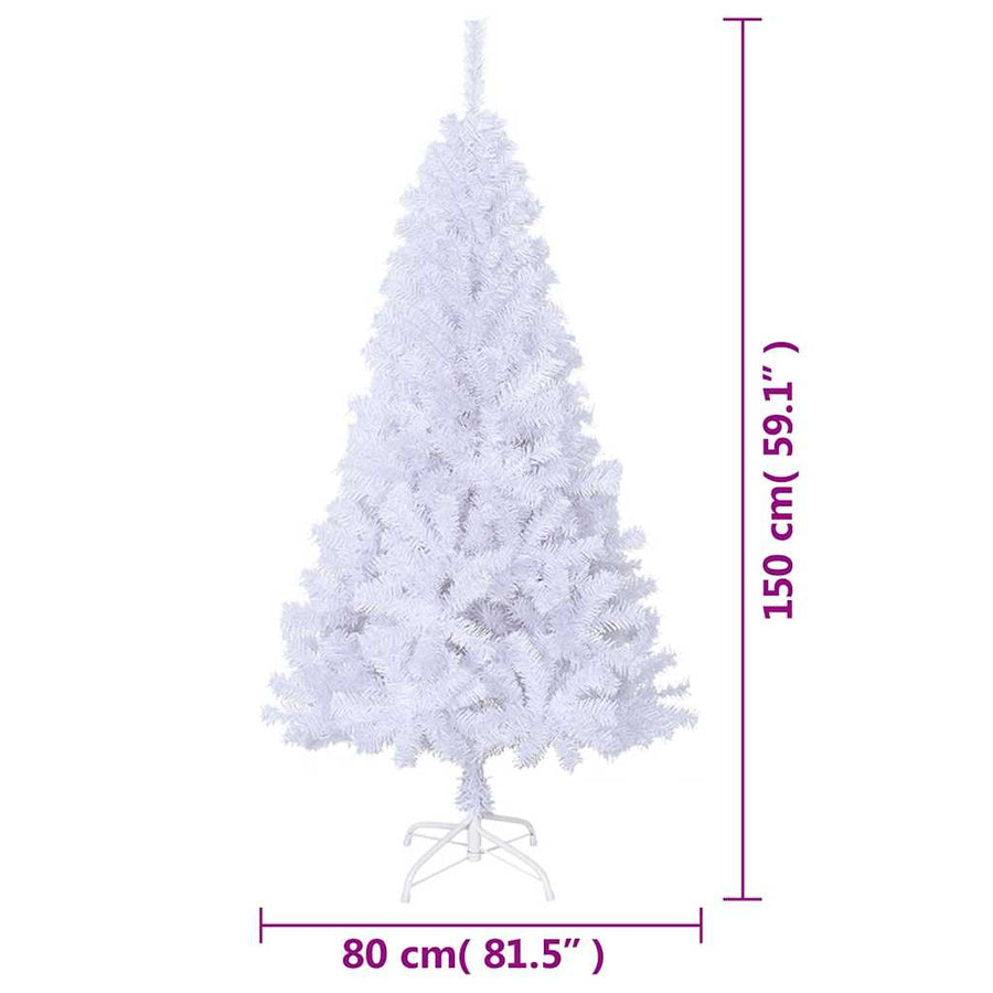 Kunstkerstboom Met Dikke Takken 150 Cm Pvc 150 x 80 cm Wit