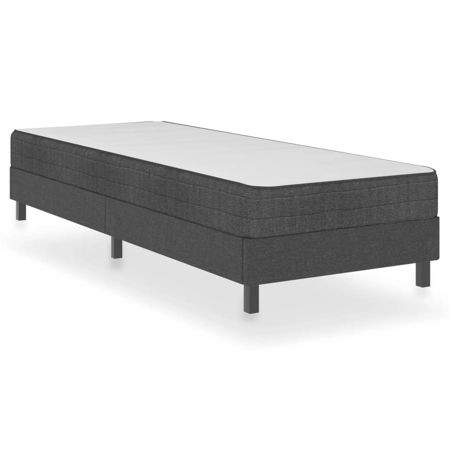Boxspring Stof Donkergrijs 100 x 200 cm 24.5 cm