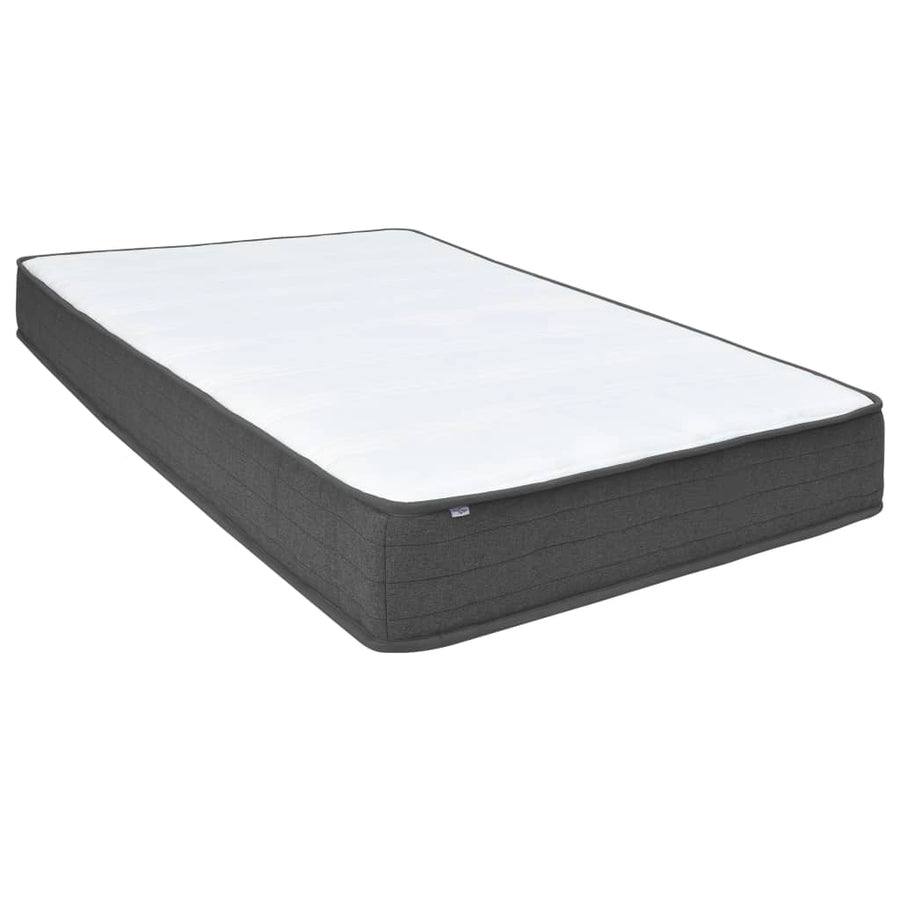 Boxspring stof donkergrijs 140x200 cm