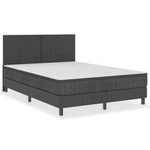 Boxspring Stof Donkergrijs 160 x 200 cm Effen hoofdeinde + 24,5 cm bedbodem