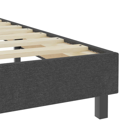 Boxspring Stof Donkergrijs 180 x 200 cm plain headboard 245 cm bed base