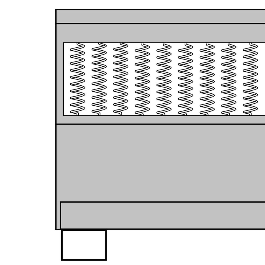 Boxspring Stof Donkergrijs 180 x 200 cm plain headboard 245 cm bed base